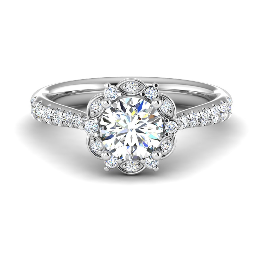 Oaklynn Halo Engagement Ring